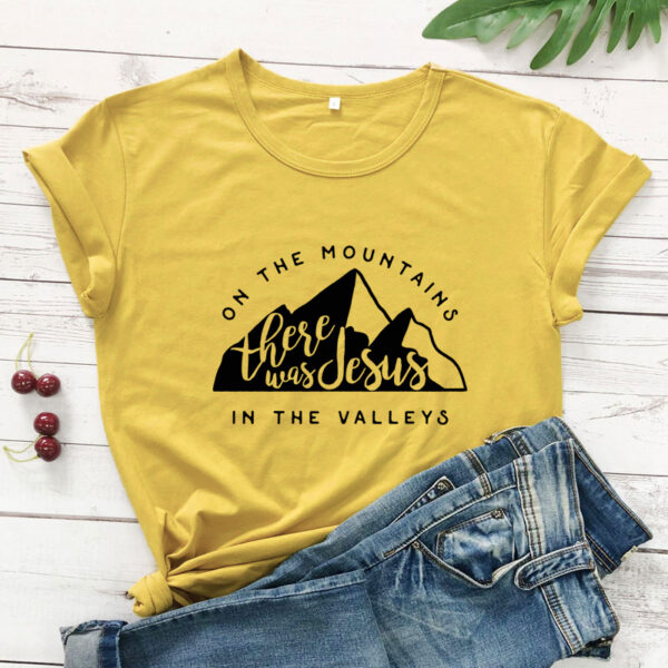 On There Is Jesus In The Valley T Shirt Casual Women's Christian Bible T Shirt - Image 4