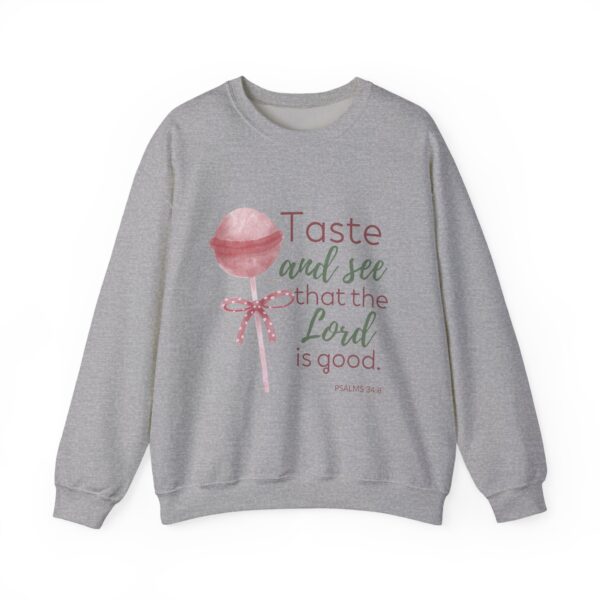Faith-Inspired Crewneck Sweatshirt | Cozy Christian Apparel, Psalm 34, Inspirational Gift, Religious Sweatshirt, Christian Fashion - Image 3