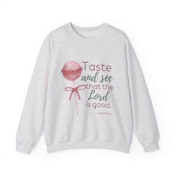 Faith-Inspired Crewneck Sweatshirt | Cozy Christian Apparel, Psalm 34, Inspirational Gift, Religious Sweatshirt, Christian Fashion - Image 2
