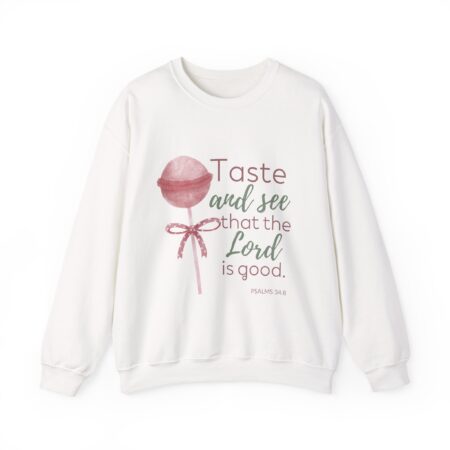 Faith-Inspired Crewneck Sweatshirt | Cozy Christian Apparel, Psalm 34, Inspirational Gift, Religious Sweatshirt, Christian Fashion