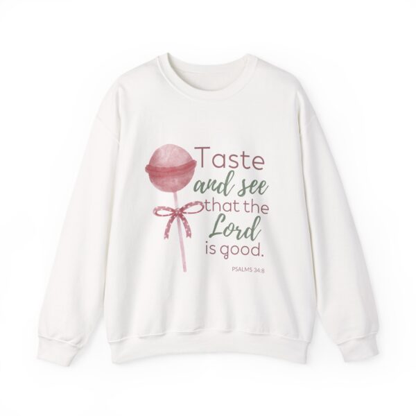 Faith-Inspired Crewneck Sweatshirt | Cozy Christian Apparel, Psalm 34, Inspirational Gift, Religious Sweatshirt, Christian Fashion