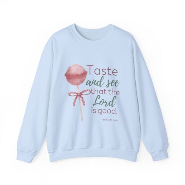Faith-Inspired Crewneck Sweatshirt | Cozy Christian Apparel, Psalm 34, Inspirational Gift, Religious Sweatshirt, Christian Fashion - Image 4